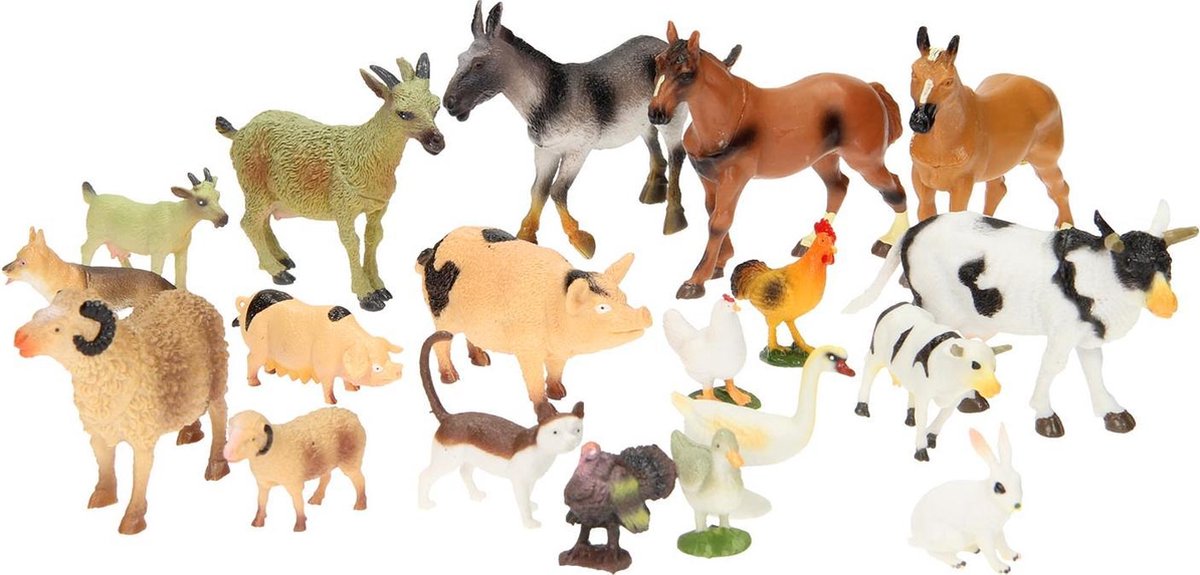 Onbekend merk Johntoy Animal World boerderijdieren 20 stuks