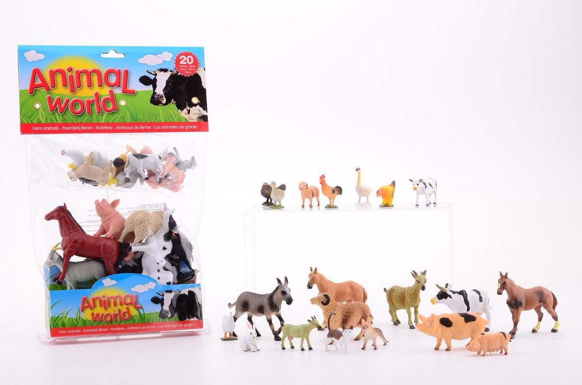 Onbekend merk Johntoy Animal World boerderijdieren 20 stuks