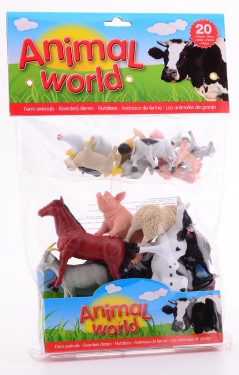 Onbekend merk Johntoy Animal World boerderijdieren 20 stuks