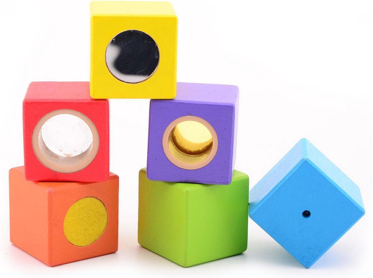 Joueco Jouéco houten ontdekkingsblokken 6 delig