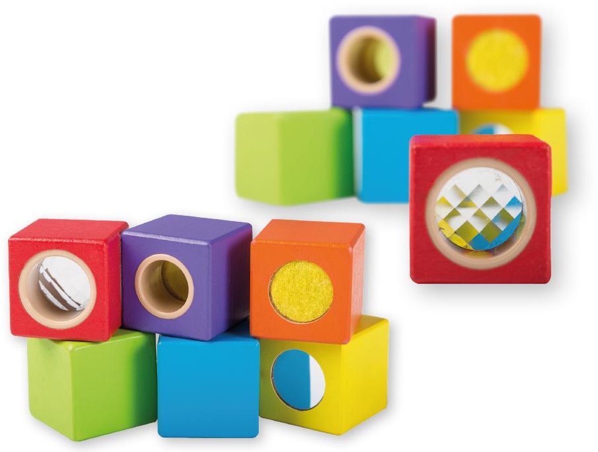 Joueco Jouéco houten ontdekkingsblokken 6 delig