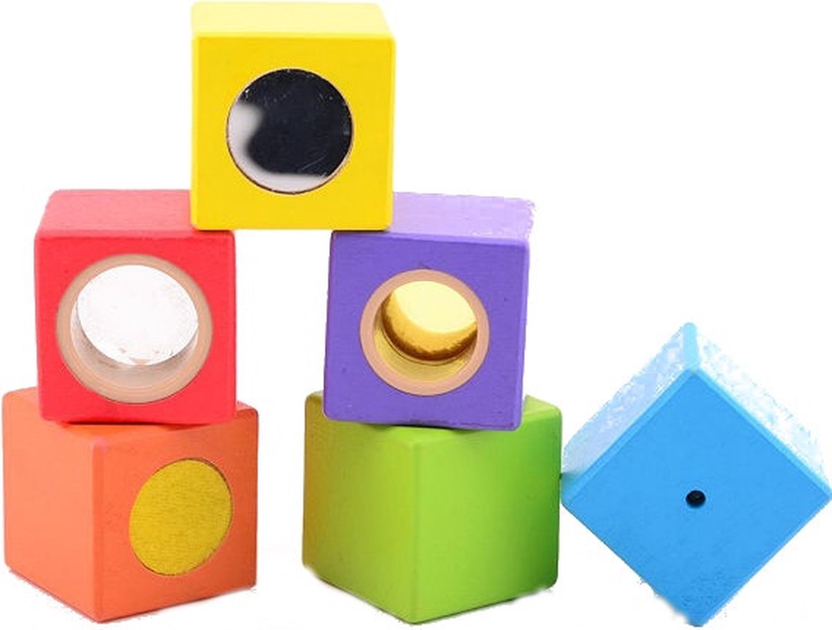 Joueco Jouéco houten ontdekkingsblokken 6 delig