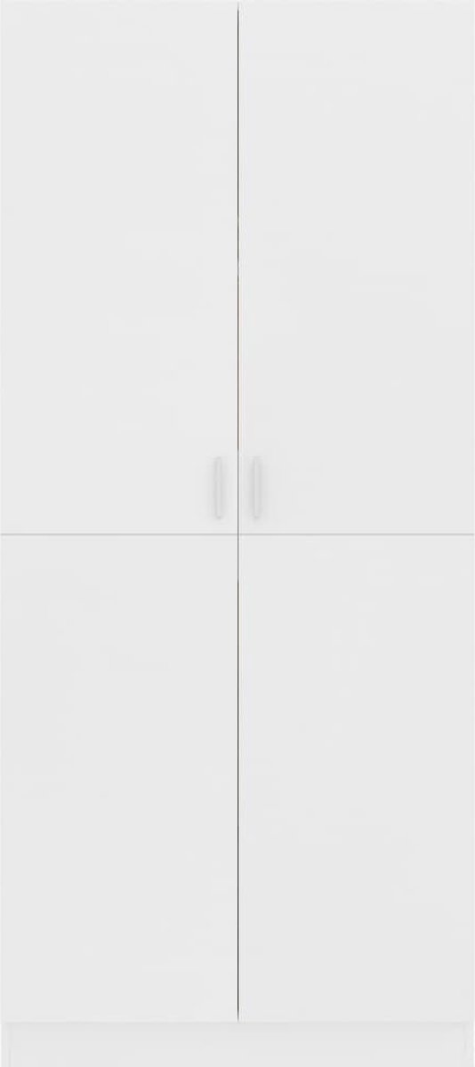 Vidaxl Kledingkast 80x52x180 Cm Spaanplaat - Wit