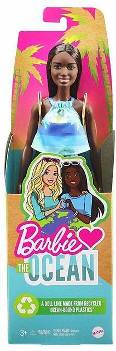 Mattel barbiepop Barbie Loves The Ocean 29,2 cm blauw - Bruin