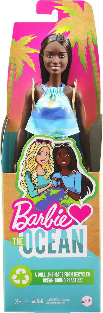 Mattel barbiepop Barbie Loves The Ocean 29,2 cm blauw - Bruin