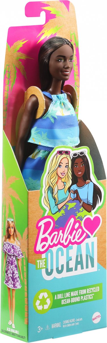 Mattel barbiepop Barbie Loves The Ocean 29,2 cm blauw - Bruin
