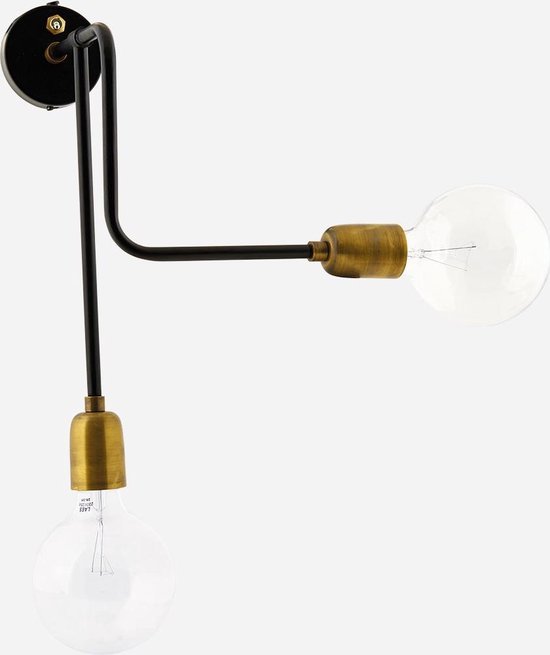 House Doctor Molecular Wandlamp - Zwart
