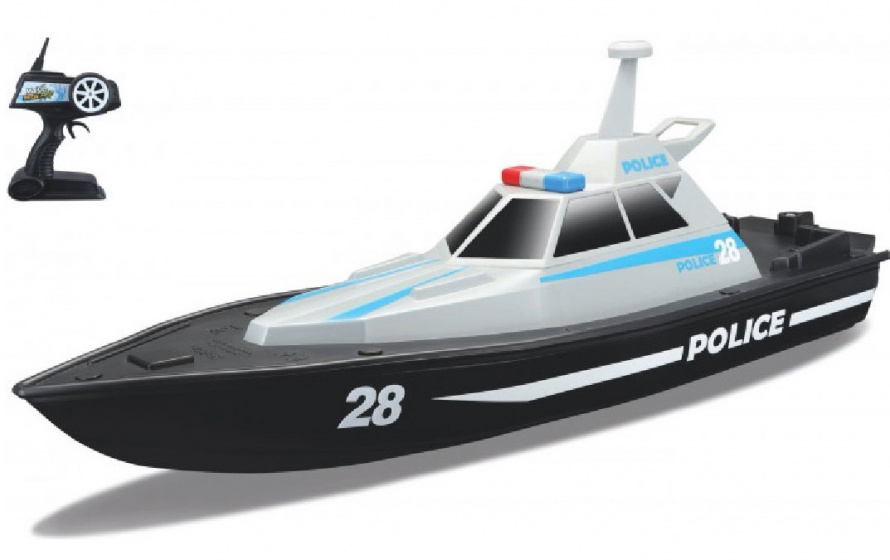 Maisto speedboot Police RC junior 35 x 11 cm 2 delig - Zwart