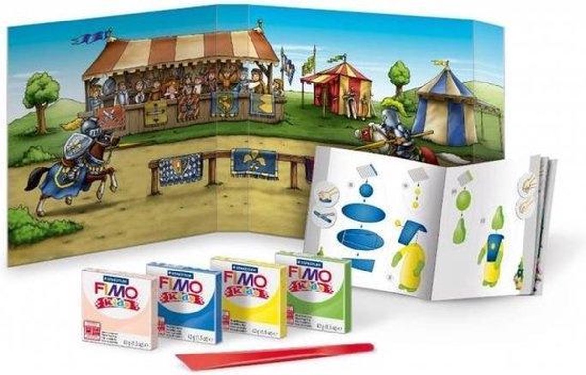 fimo speelklei kat junior//wit 6 delig - Zwart