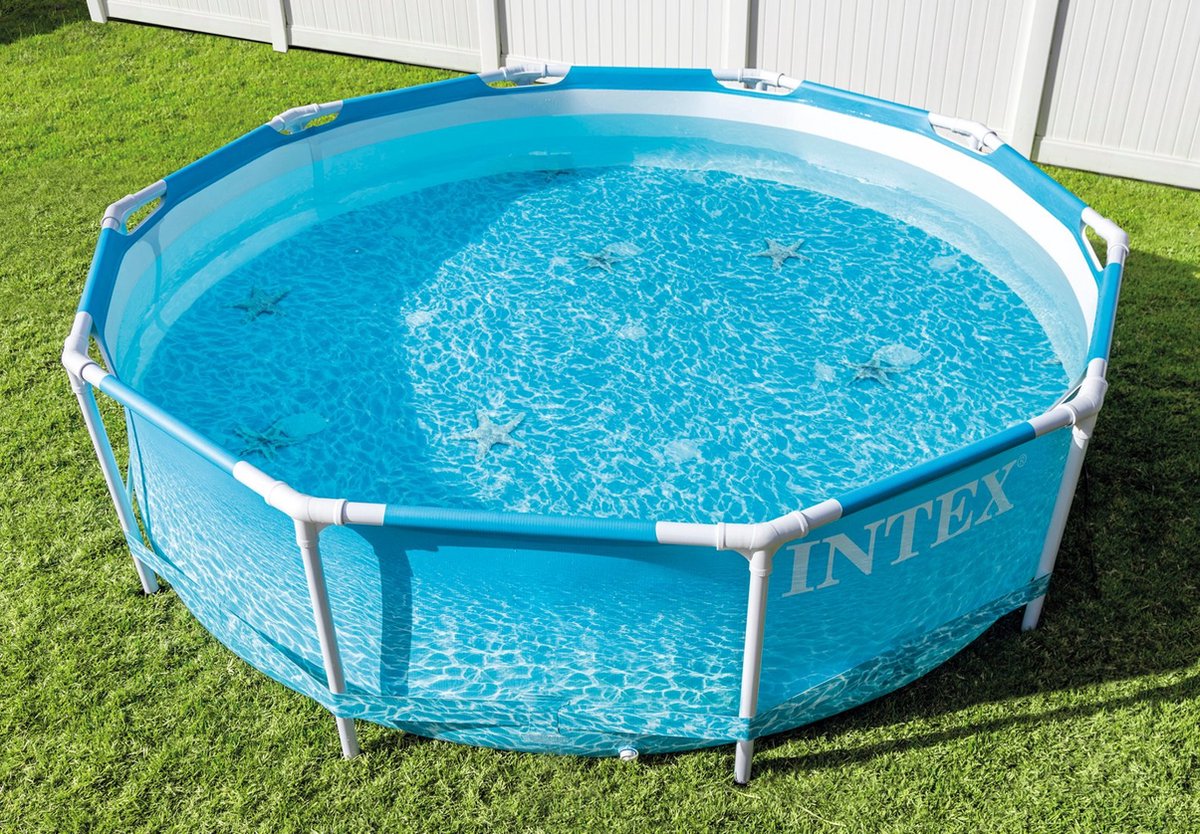 Intex opzetzwembad met pomp H 28208NP Beachside 305 x 76 cm - Blauw