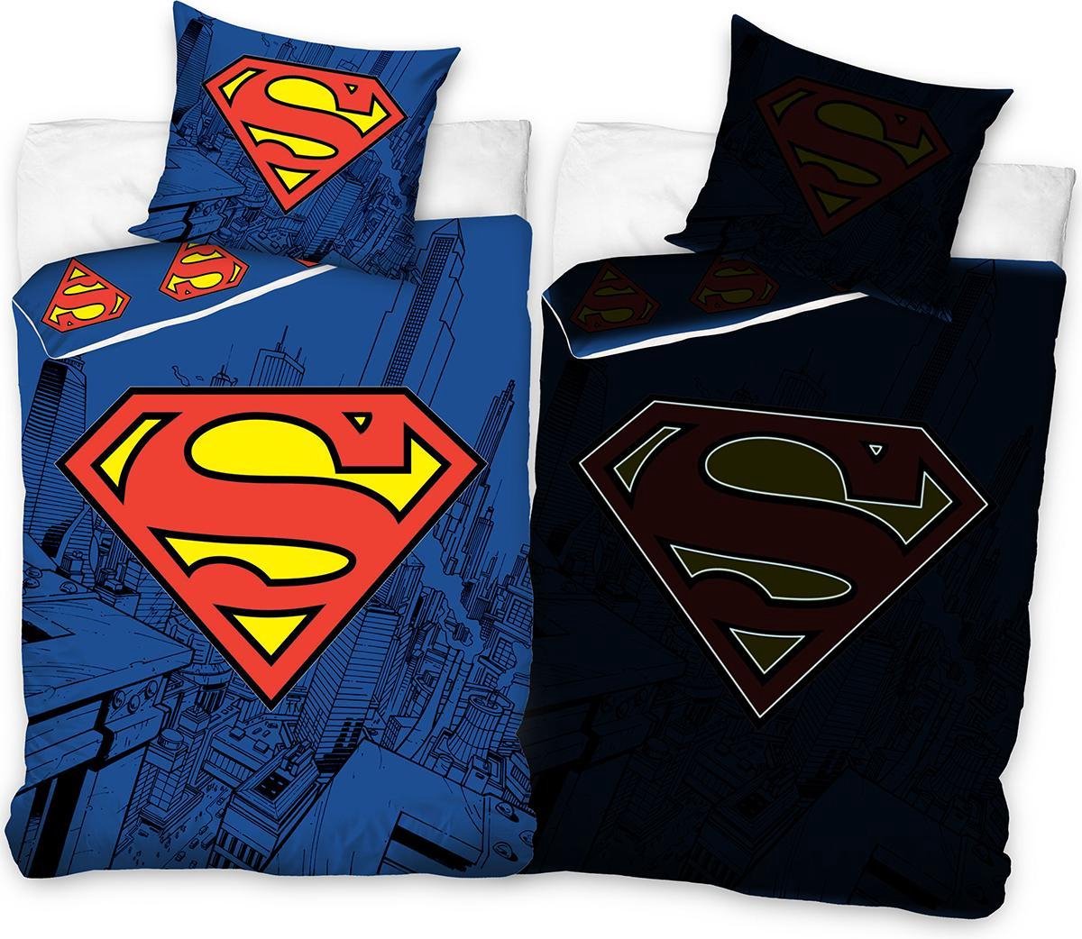 Generic dekbedovertrek Superman 140 x 200 cm katoen - Blauw