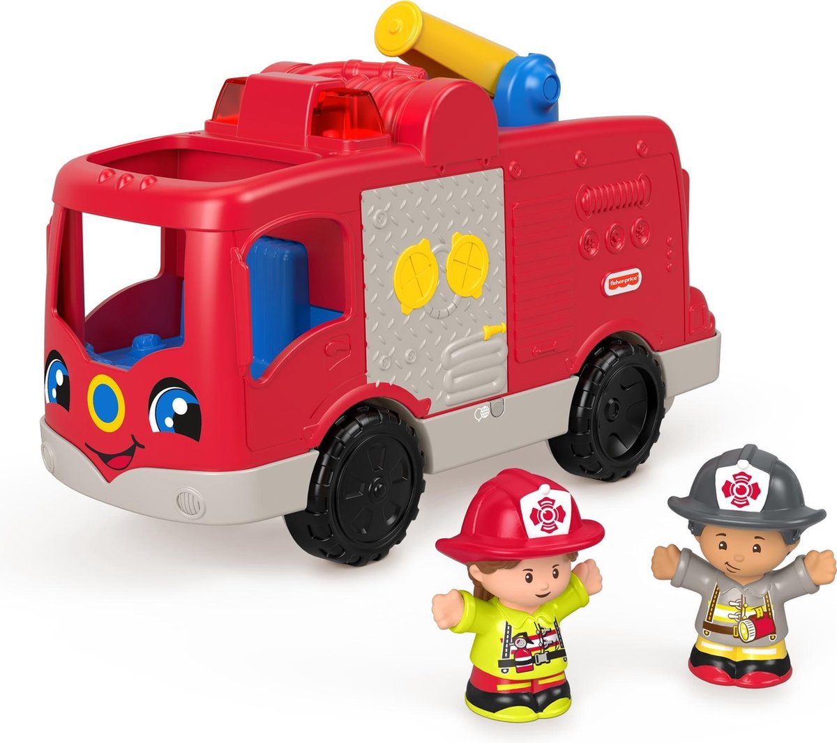 Fisher Price bouwset brandweerwagen Little People 3 delig - Rood