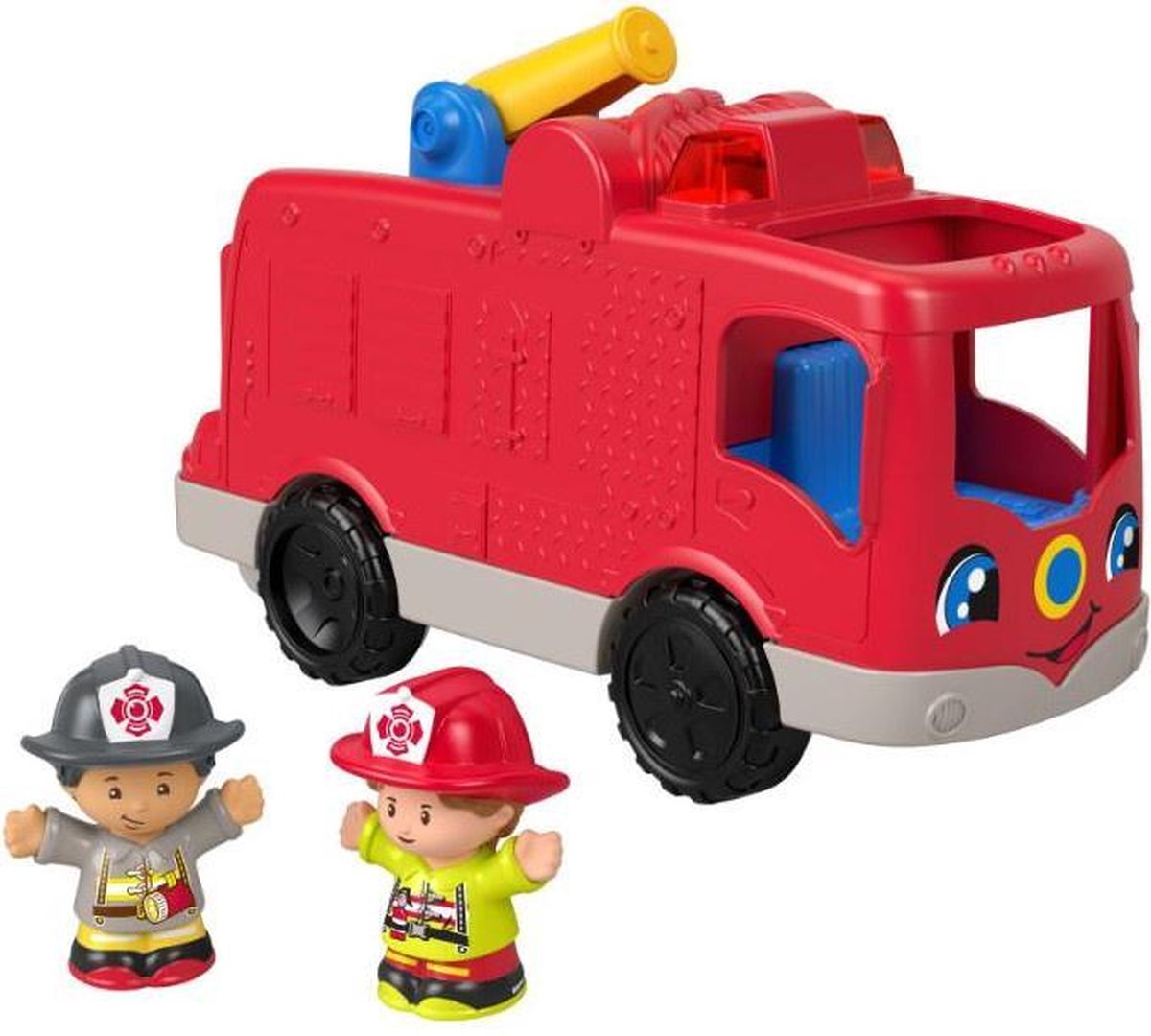 Fisher Price bouwset brandweerwagen Little People 3 delig - Rood