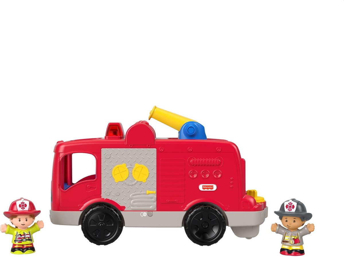 Fisher Price bouwset brandweerwagen Little People 3 delig - Rood