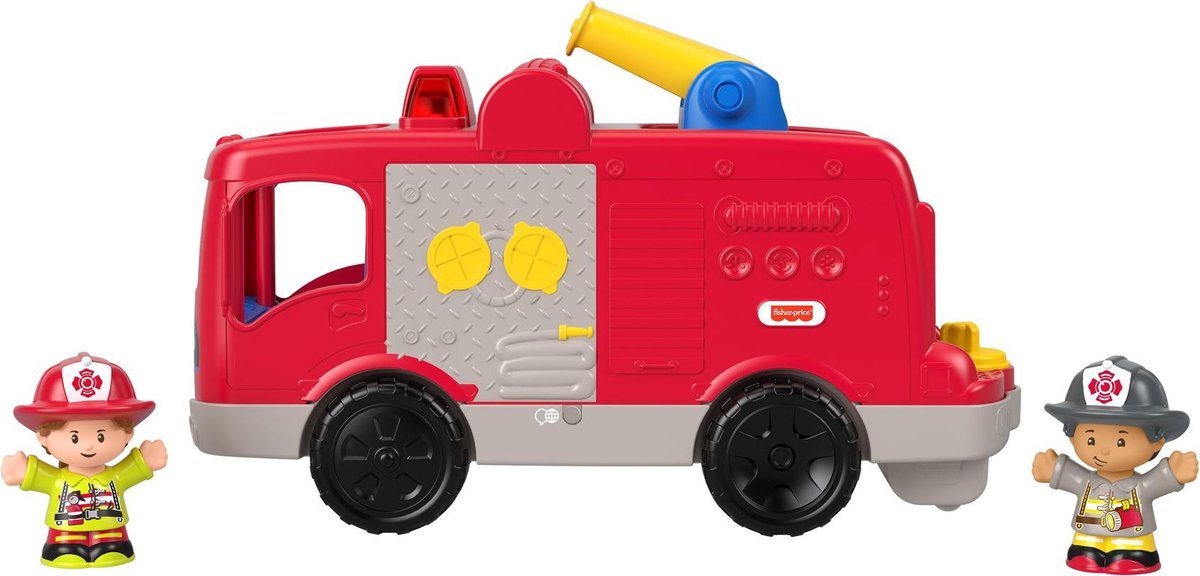 Fisher Price bouwset brandweerwagen Little People 3 delig - Rood