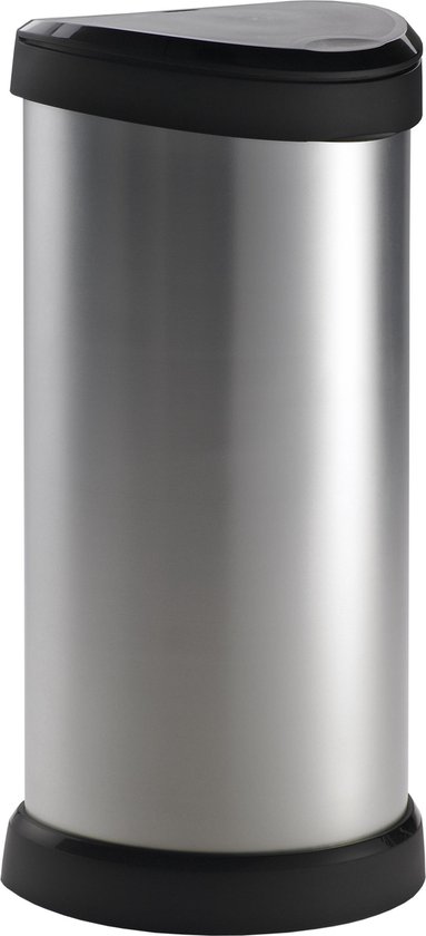 Curver Decobin Afvalbak - 40 L - Silver