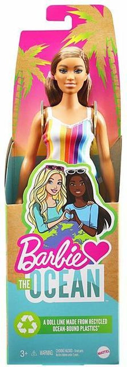 Mattel Barbie tienerpop Malibu meisjes 32,5 cm bruin 4 delig