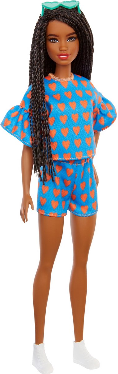 Barbie tienerpop #172 hartjes meisjes 32,5 cm blauw 4 delig