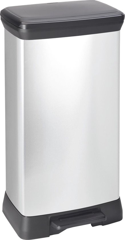 Curver Decobin Pedaalemmer - 50 L - Silver