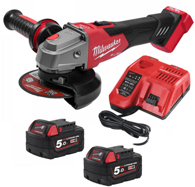 Milwaukee M18 FSAG125XB-0X | Accu Haakse slijper | 125mm | Set | 18V | 5.0Ah