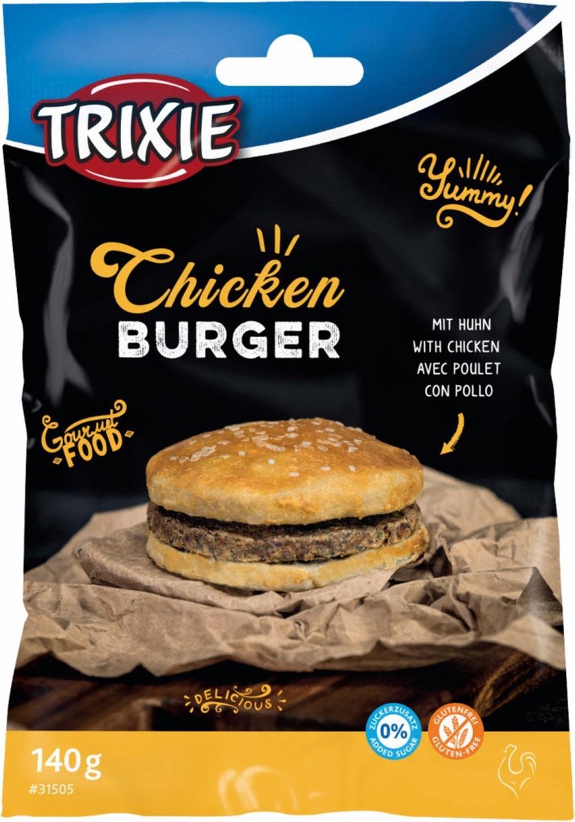 Trixie Chicken Burger - Hondensnacks - 9 cm 150 g