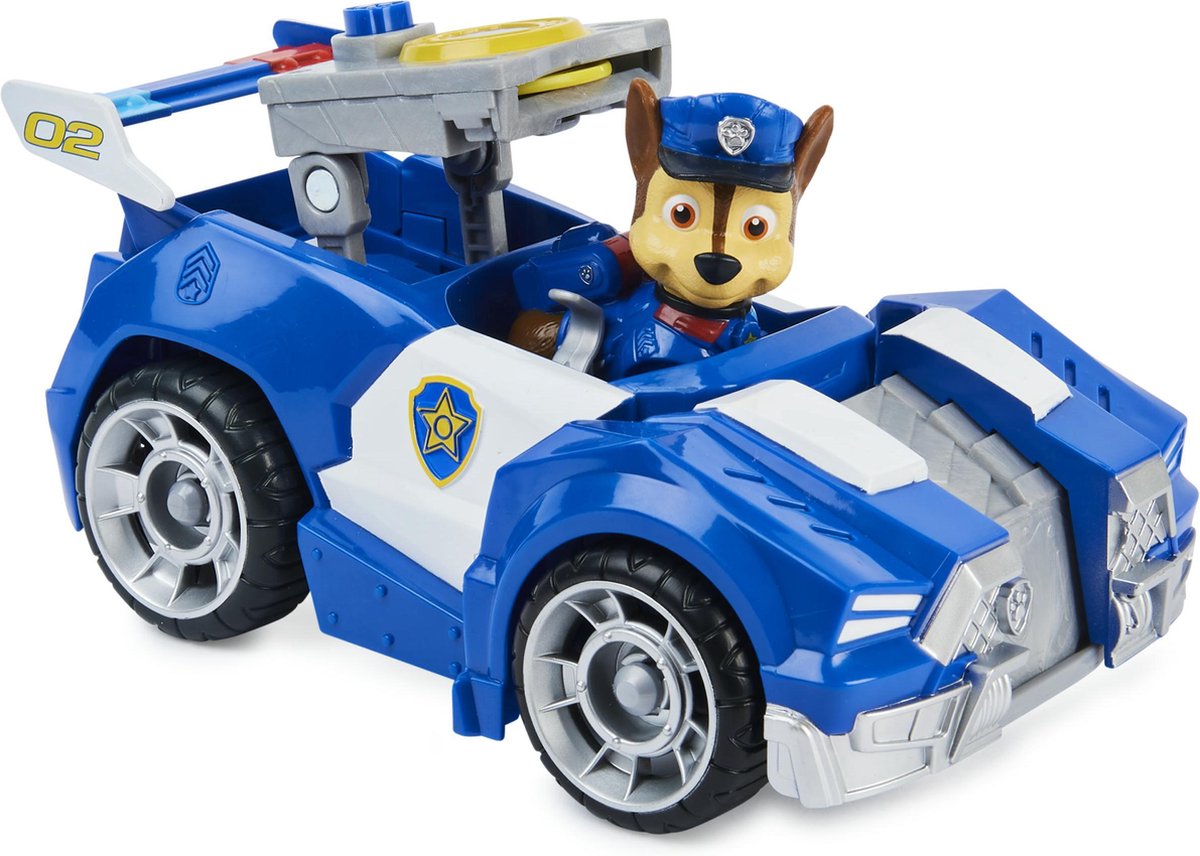 Nickelodeon speelgoedauto Chase Paw Patrol junior 4 delig - Blauw