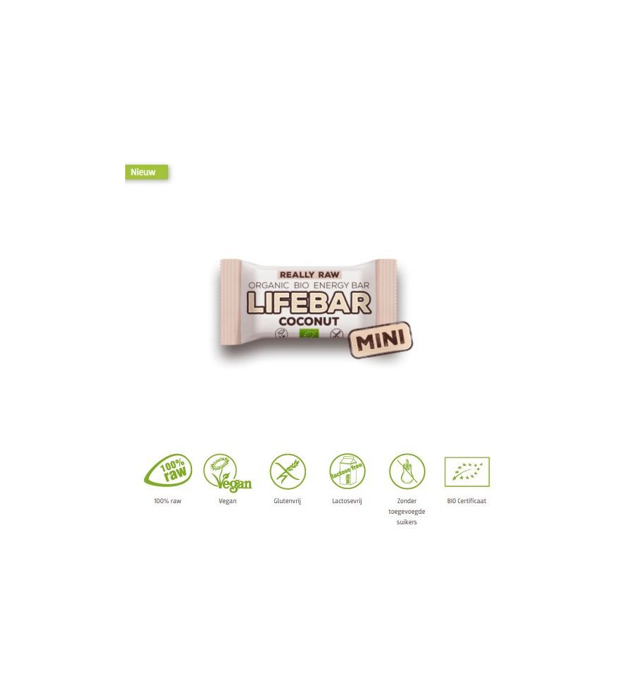 Lifefood Mini lifebar energiereep kokos raw & bio