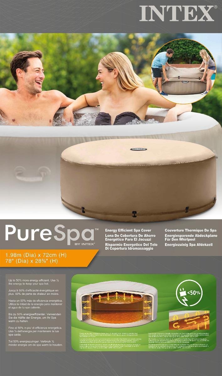 Intex PureSpa energiebesparende afdekhoes jacuzzi - Beige
