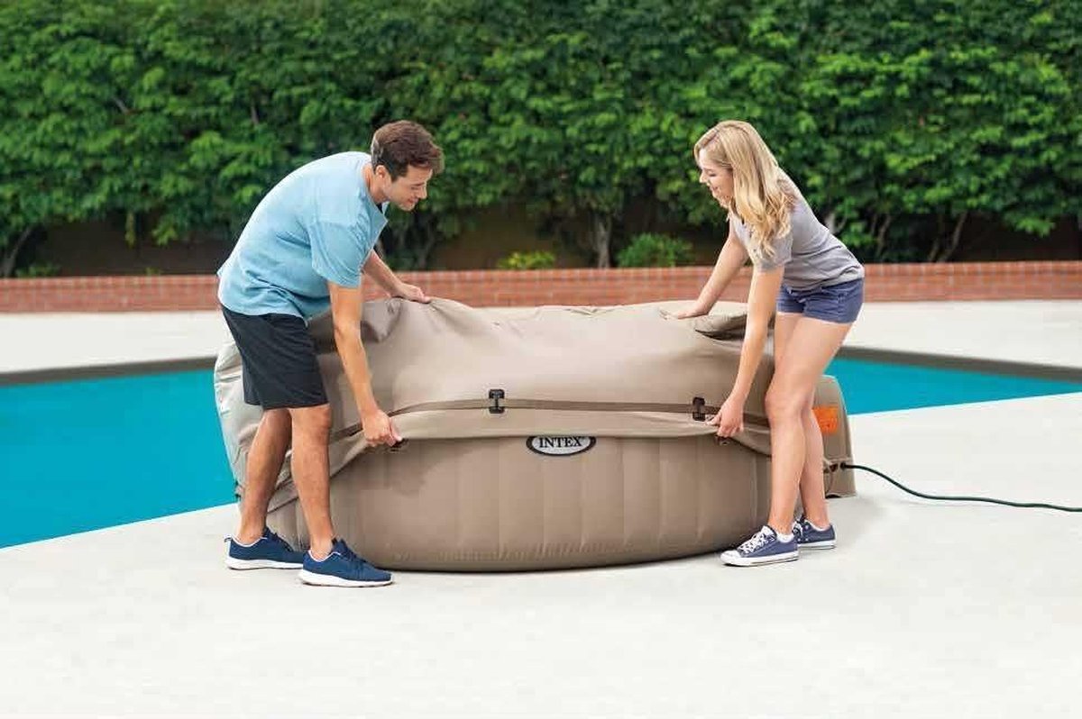 Intex PureSpa energiebesparende afdekhoes jacuzzi - Beige