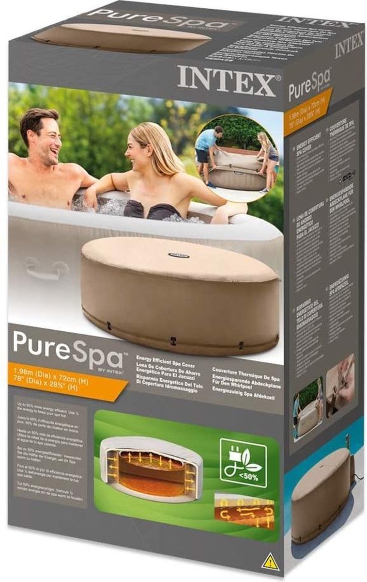 Intex PureSpa energiebesparende afdekhoes jacuzzi - Beige