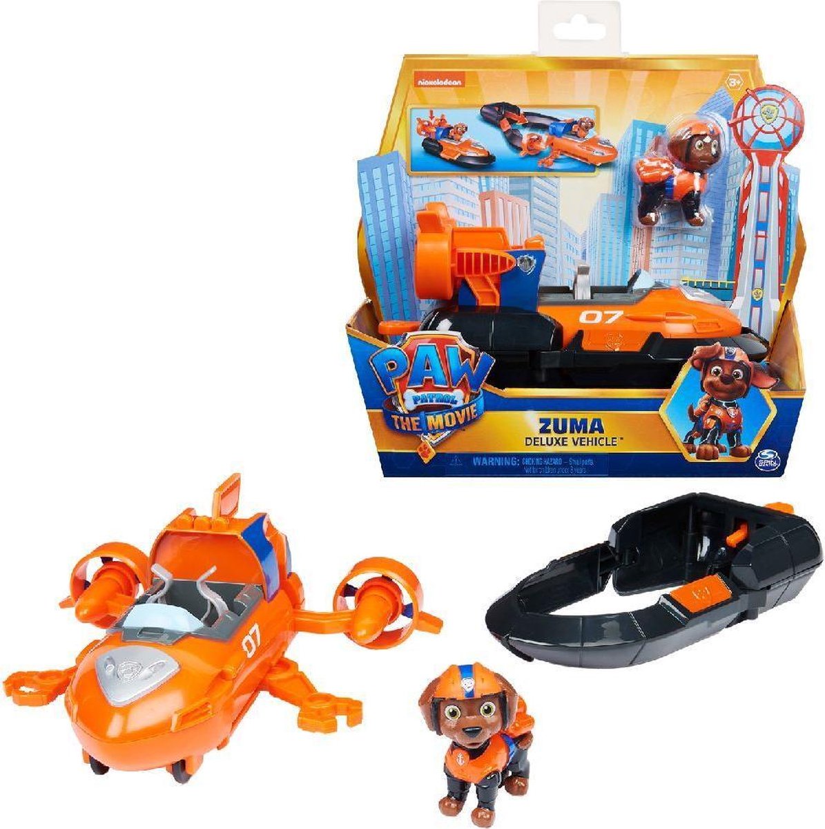 Paw Patrol Nickelodeon hovercraft Zuma junior 3 delig - Oranje