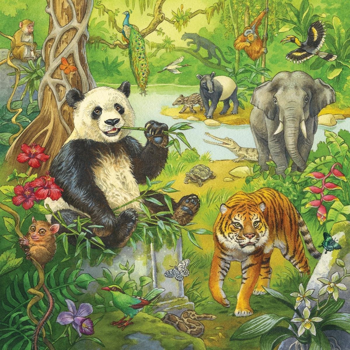 Ravensburger Puzzel In Het Oerwoud 3x49 Stukjes