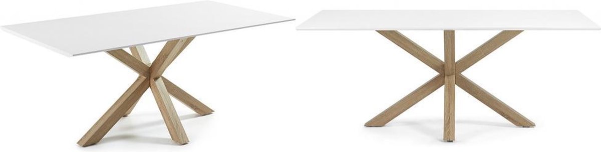 Kave Home Argo Eettafel 180 x 100 cm - Wit