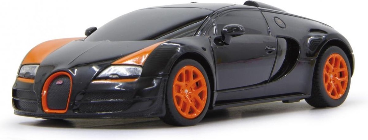 Rastar RC Bugatti Grand Sport Vitesse schaal 27 MHz 1:24 - Zwart