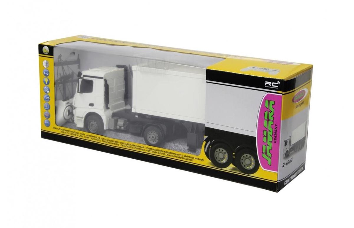 Jamara containertruck RC Mercedes Benz Arocs 2,4 Ghz 1:20 - Wit