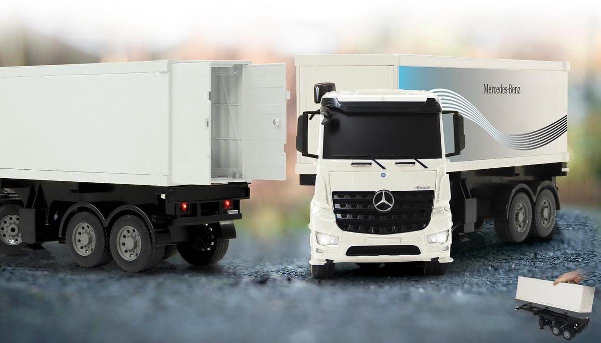 Jamara containertruck RC Mercedes Benz Arocs 2,4 Ghz 1:20 - Wit