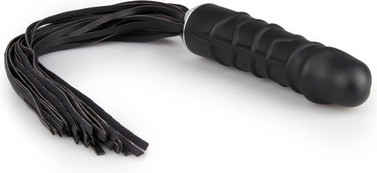 Zweep met dildo - - Zwart