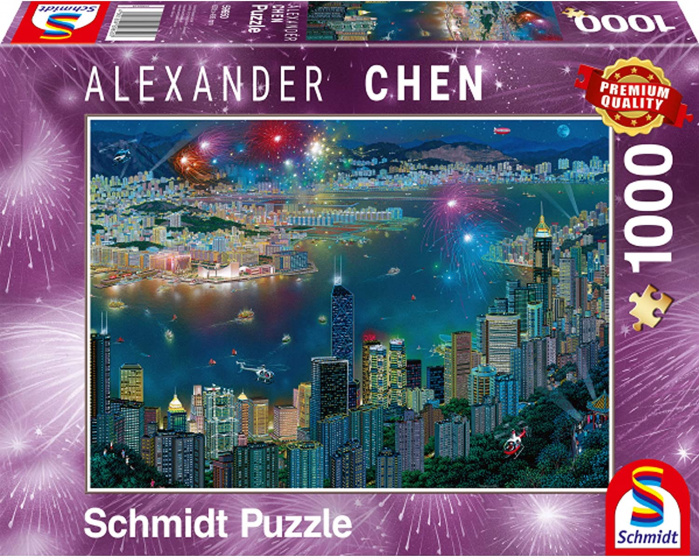 999Games legpuzzel Vuurwerk boven Hong Kong 1000 stukjes