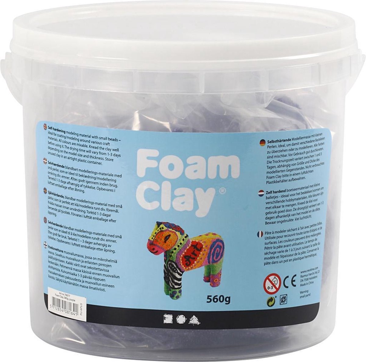 Foam Clay donker 560 gram - Paars
