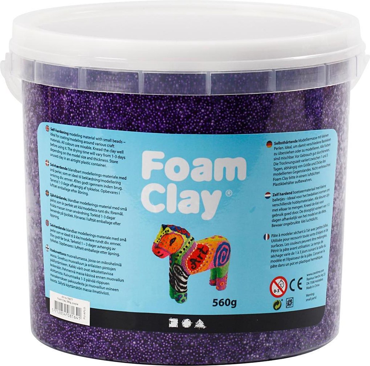 Foam Clay donker 560 gram - Paars