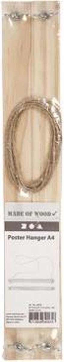 Creotime poster hangers hout unisex 25 x 2 cm
