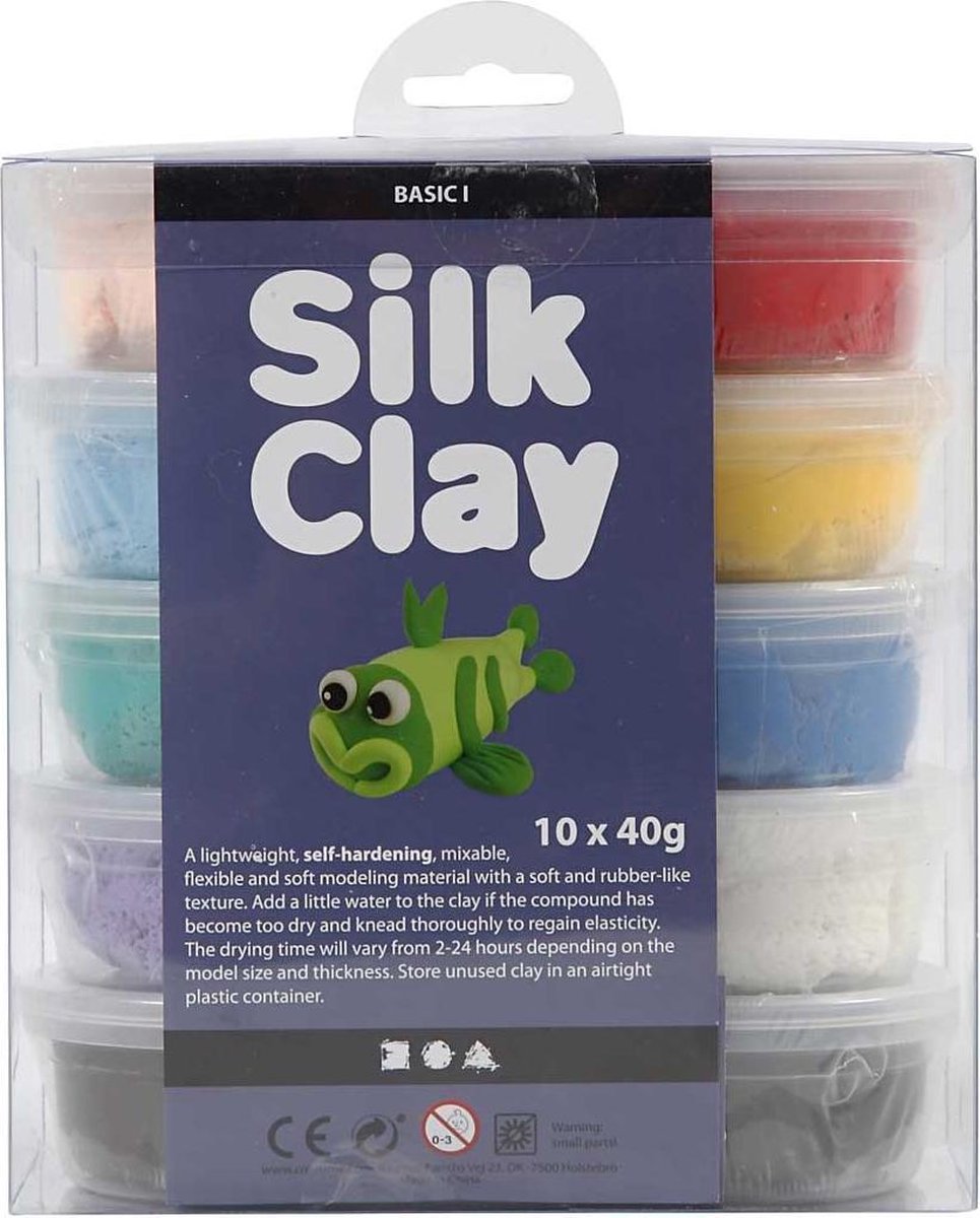 Silk Clay Basic I kleiset 10 x 40 gram 10 delig (79143)