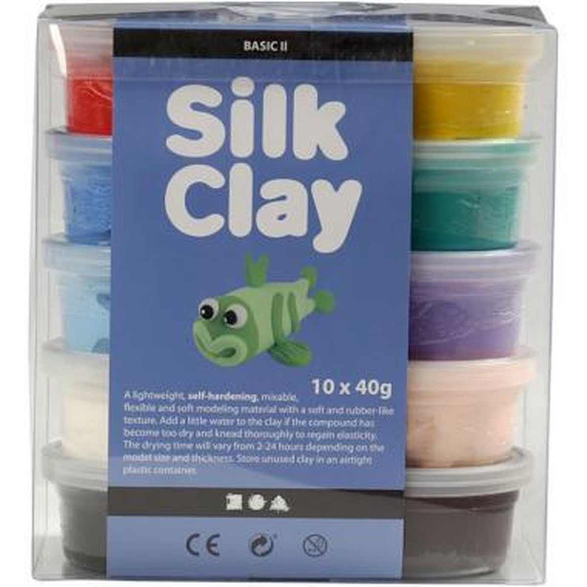 Silk Clay Basic I kleiset 10 x 40 gram 10 delig (79143)