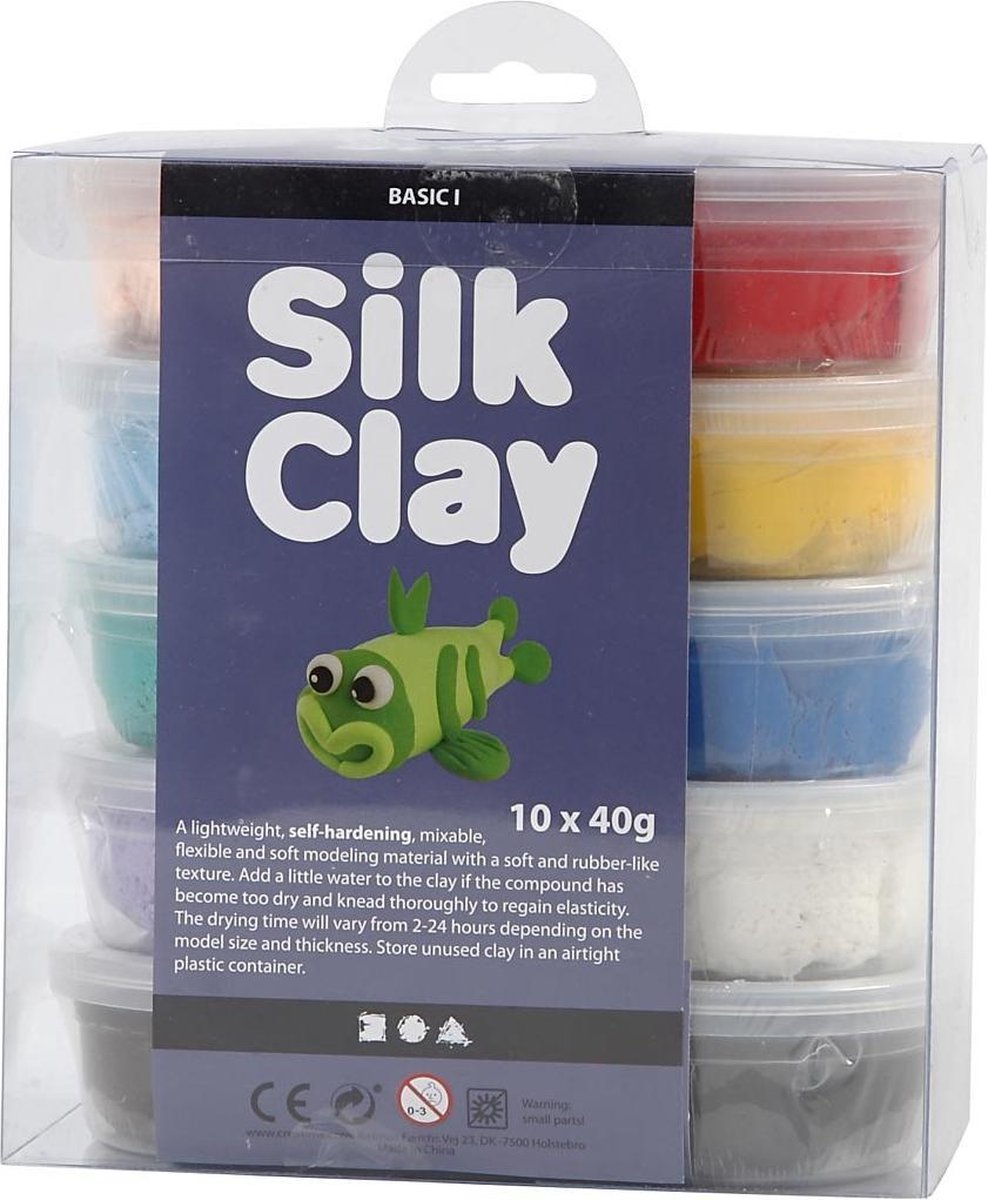 Silk Clay Basic I kleiset 10 x 40 gram 10 delig (79143)