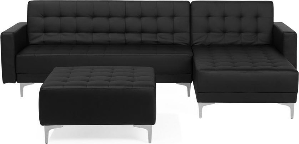 Beliani Aberdeen Slaapbank Stof 267x168x83 - Zwart