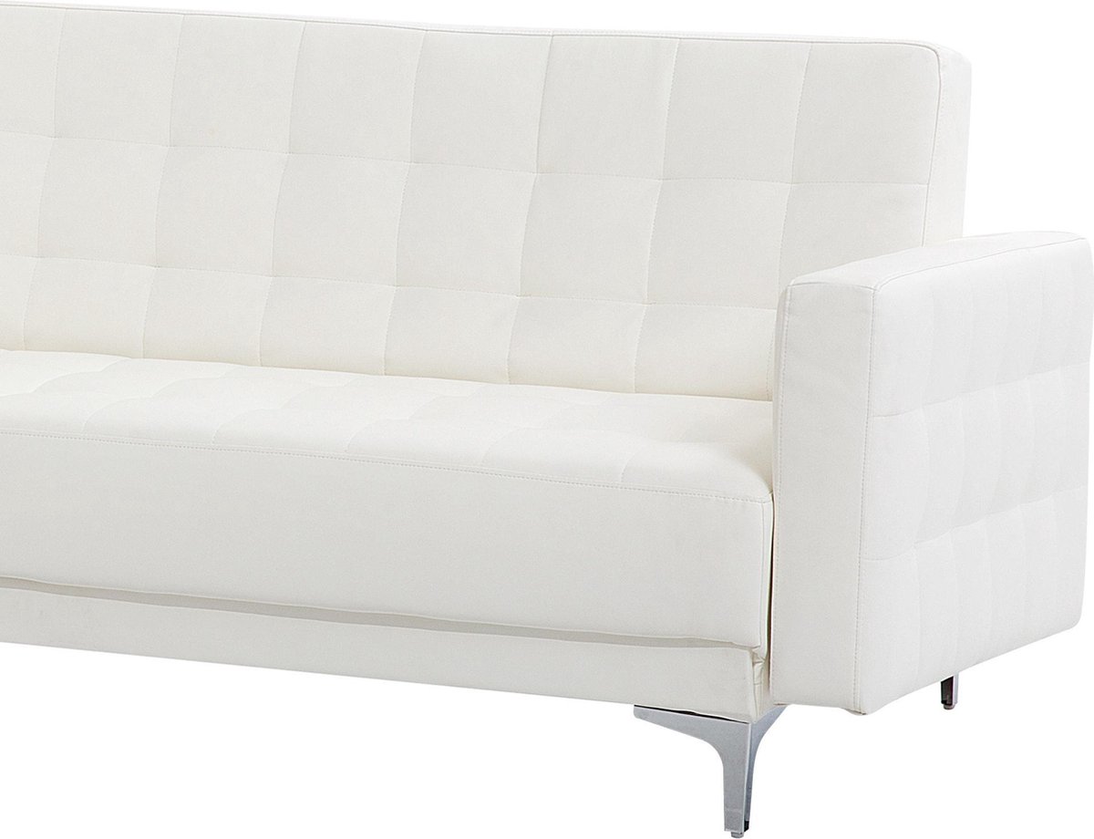 Beliani Aberdeen Slaapbank Kunstleer 267x168x83 - Wit