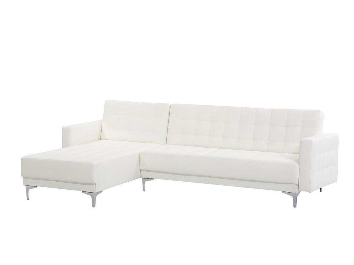 Beliani Aberdeen Slaapbank Kunstleer 267x168x83 - Wit