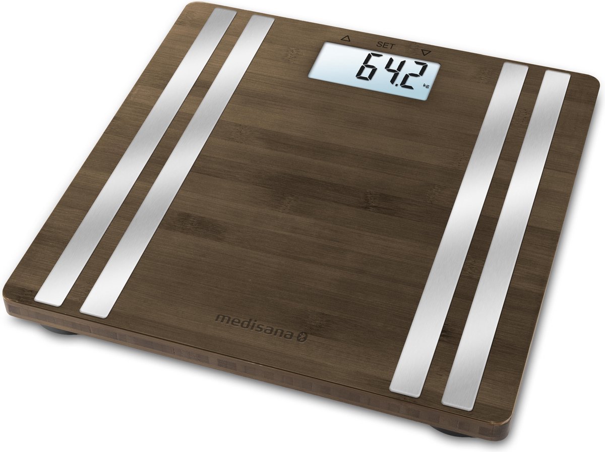 Medisana Bs 552 Connect Lichaamsanalyse Weegschaal Bamboo Dark - Bruin