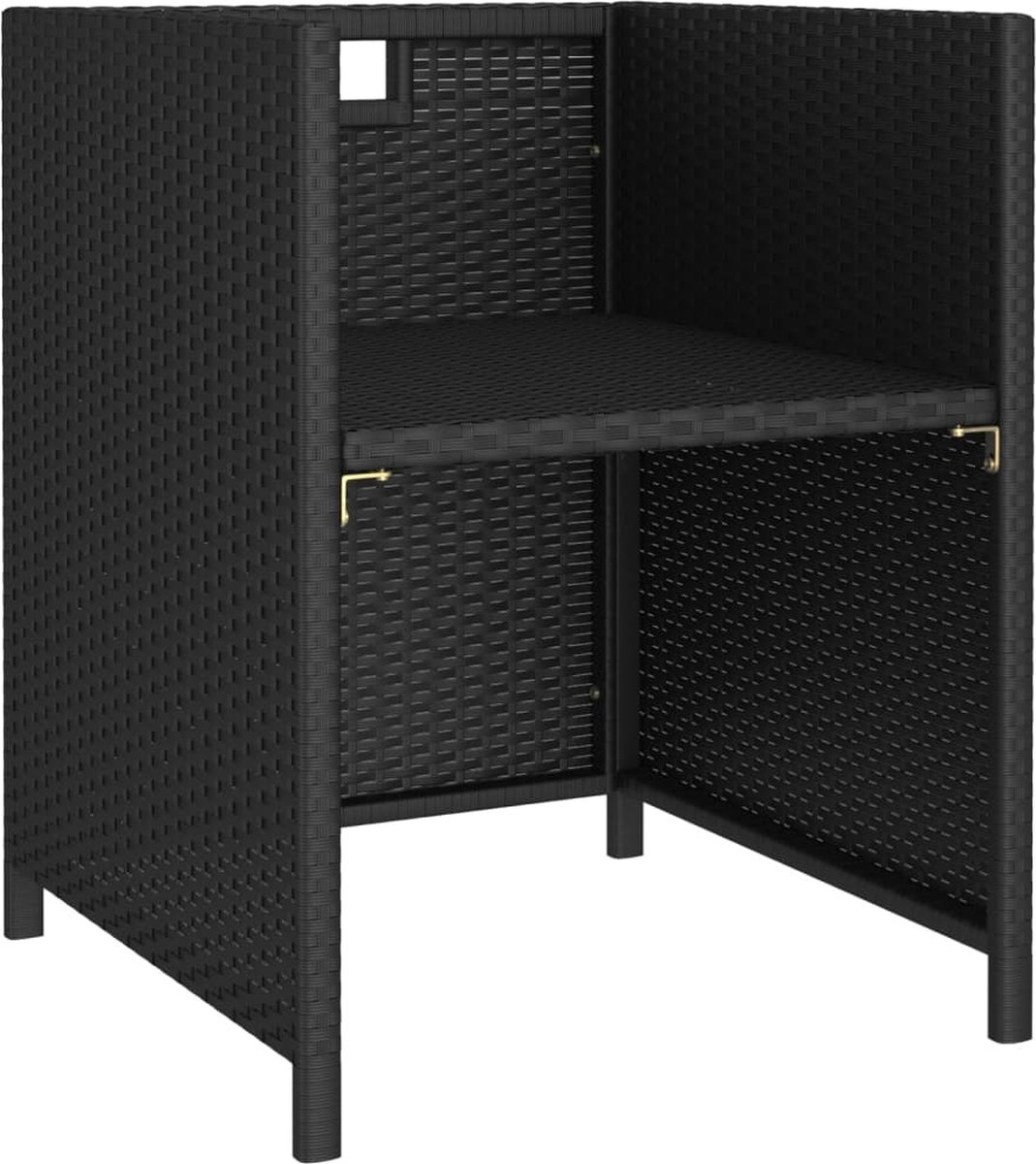 Vidaxl 6-delige Tuinset Met Kussens Poly Rattan - Zwart