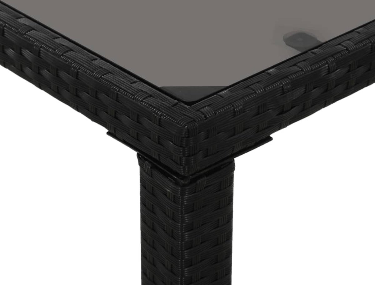 Vidaxl 6-delige Tuinset Met Kussens Poly Rattan - Zwart